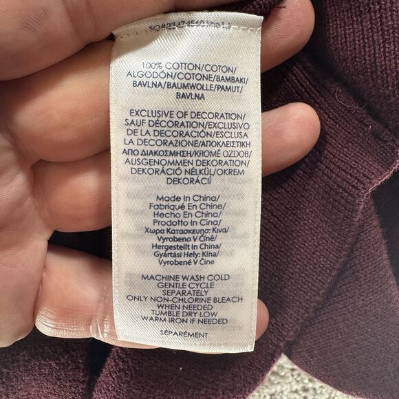 Chaps Sweater Vest Mens XL Red Maroon V Neck Pullover Knit New With Tags Cotton - Picture 8 of 13